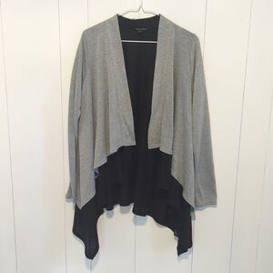 Double Zero Women's Asymmetric Waterfall Long Sleeve Open Cardigan Size M